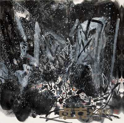 朱德群 1996年作 灵光再现 83×81.5cm